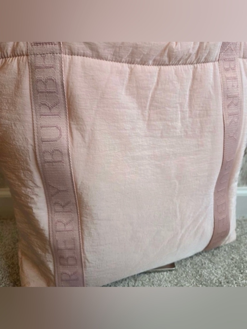 Burberry Soft Pink Branded Strap Tote - Picture 7 of 10